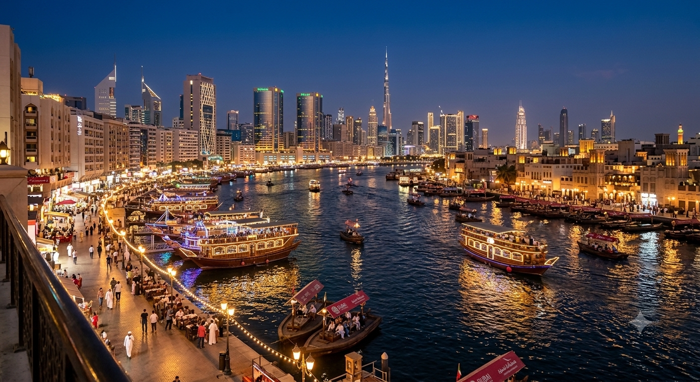 Espaço para foto própria de Dubai Creek e travessia de abra, Dubai