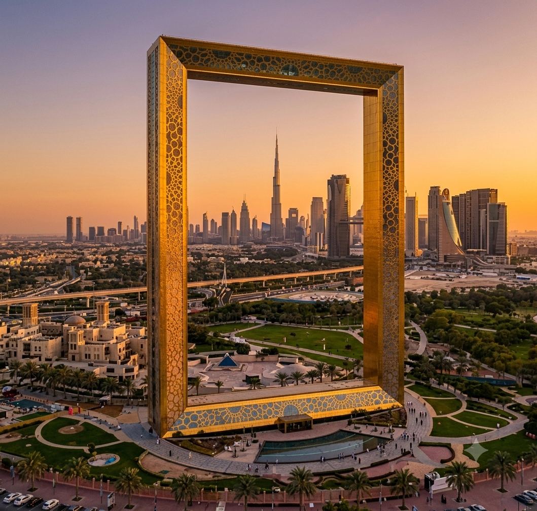 Espaço para foto própria de Dubai Frame, Dubai