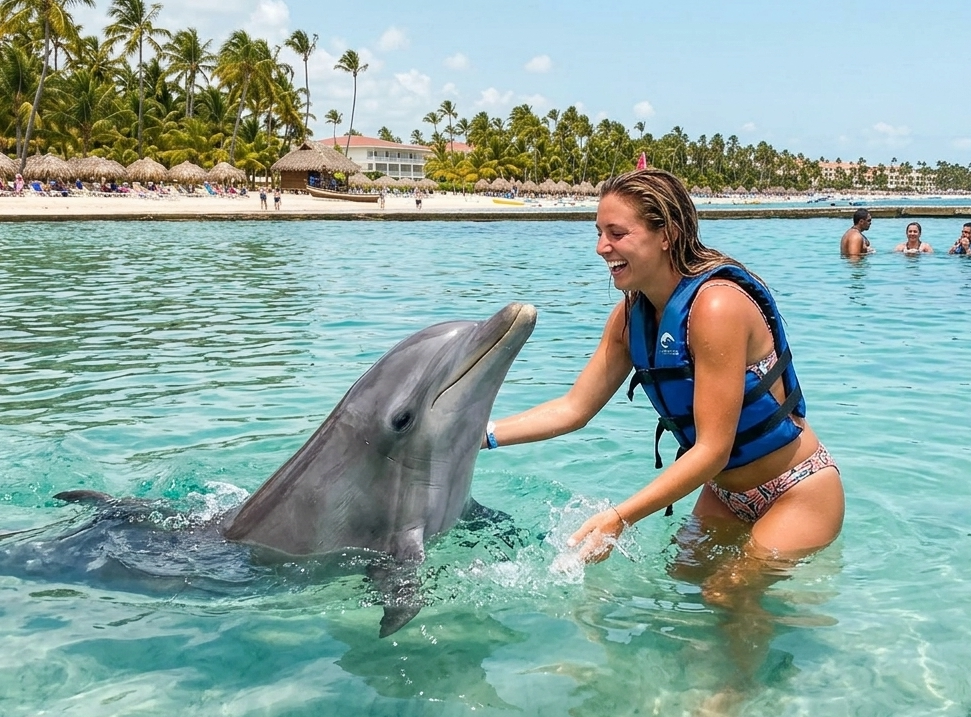 Espaço para foto própria de Experiências com golfinhos, Punta Cana